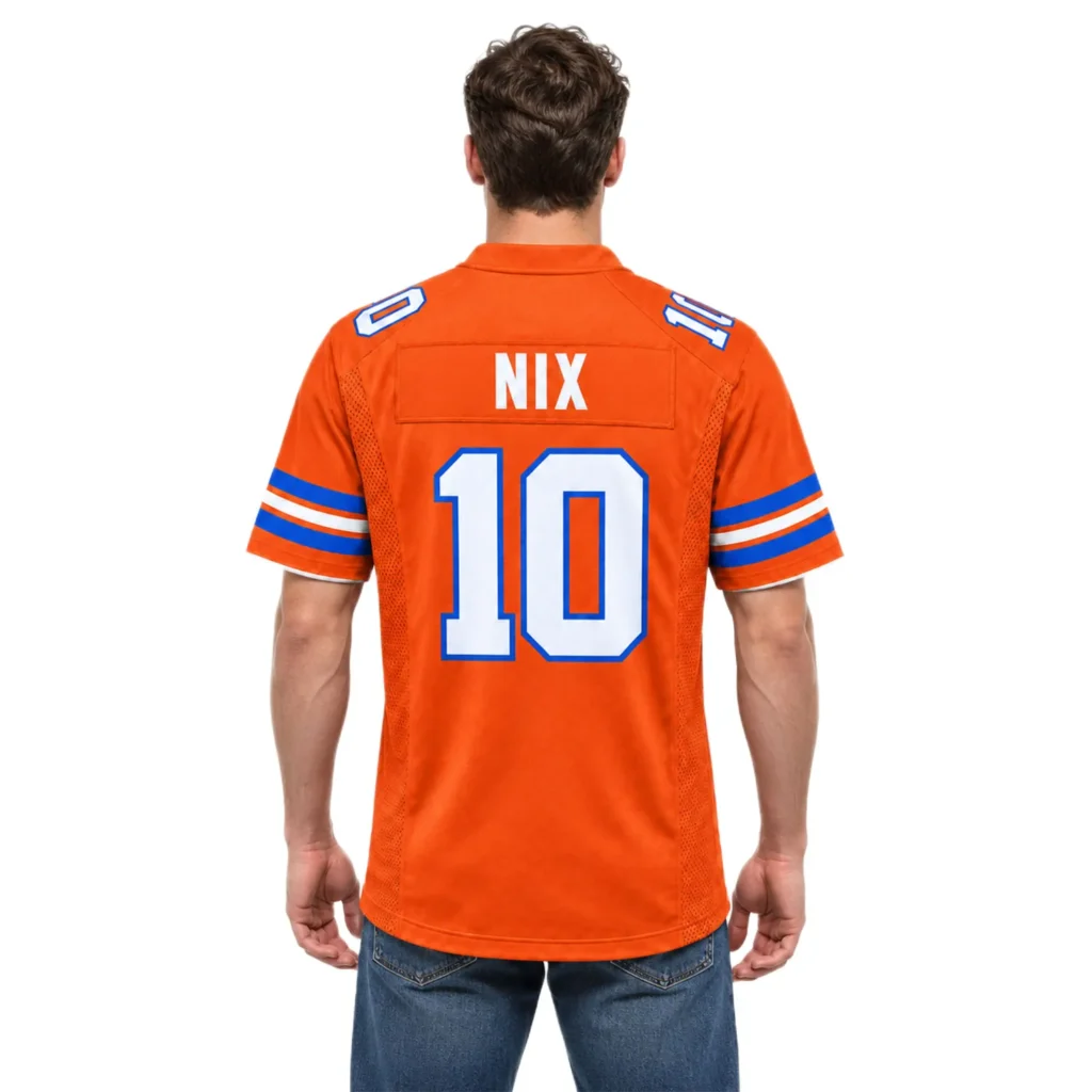Bo Nix Broncos Home Jersey Orange– Captivating Fan Style