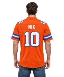 Bo Nix Broncos Home Jersey Orange– Captivating Fan Style