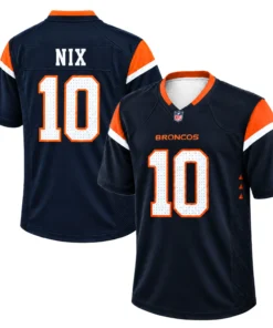Bo Nix Football Jersey Bold Name Number – Vibrant Broncos Fan Wear