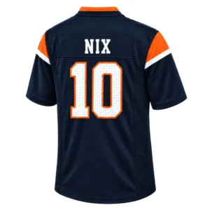 Bo Nix Football Jersey Bold Name Number – Vibrant Broncos Fan Wear