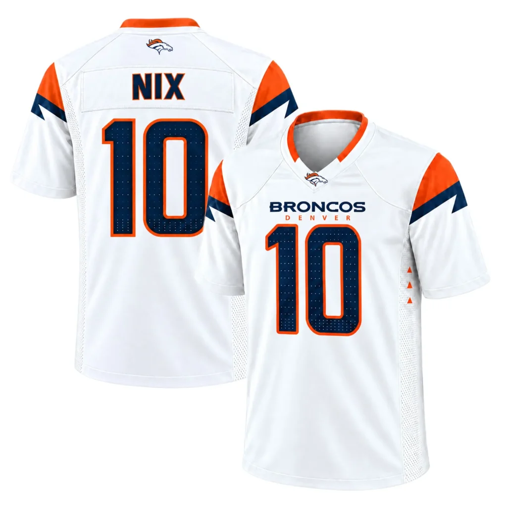 Bo Nix NFL Jersey White 2026– Charming Broncos Fan Gear