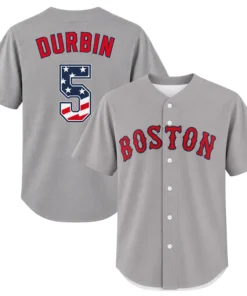 Boston Red Sox Baseball Jersey Caleb Durbin Bold Fan Style