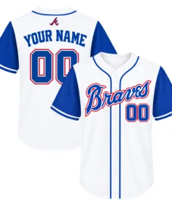 Braves White Baseball Jersey Special Fan Style