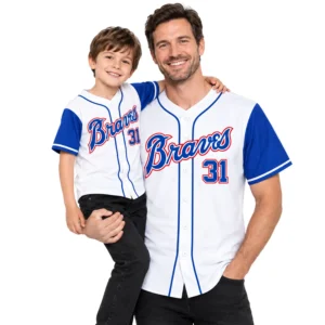 Braves White Baseball Jersey Special Fan Style