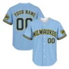 Brewers Powder Blue Jersey Bold Custom Style