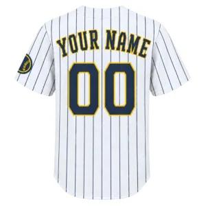 Brewers White Pinstripe Jersey Bold Alternate Home