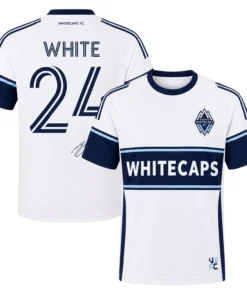 Brian White Vancouver Whitecaps Jersey – White 24 Tribute Edition