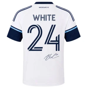 Brian White Vancouver Whitecaps Jersey – White 24 Tribute Edition
