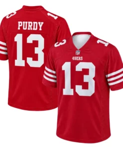 Brock Purdy 49ers Jersey Bold Red Home Style
