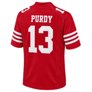 Brock Purdy 49ers Jersey Bold Red Home Style