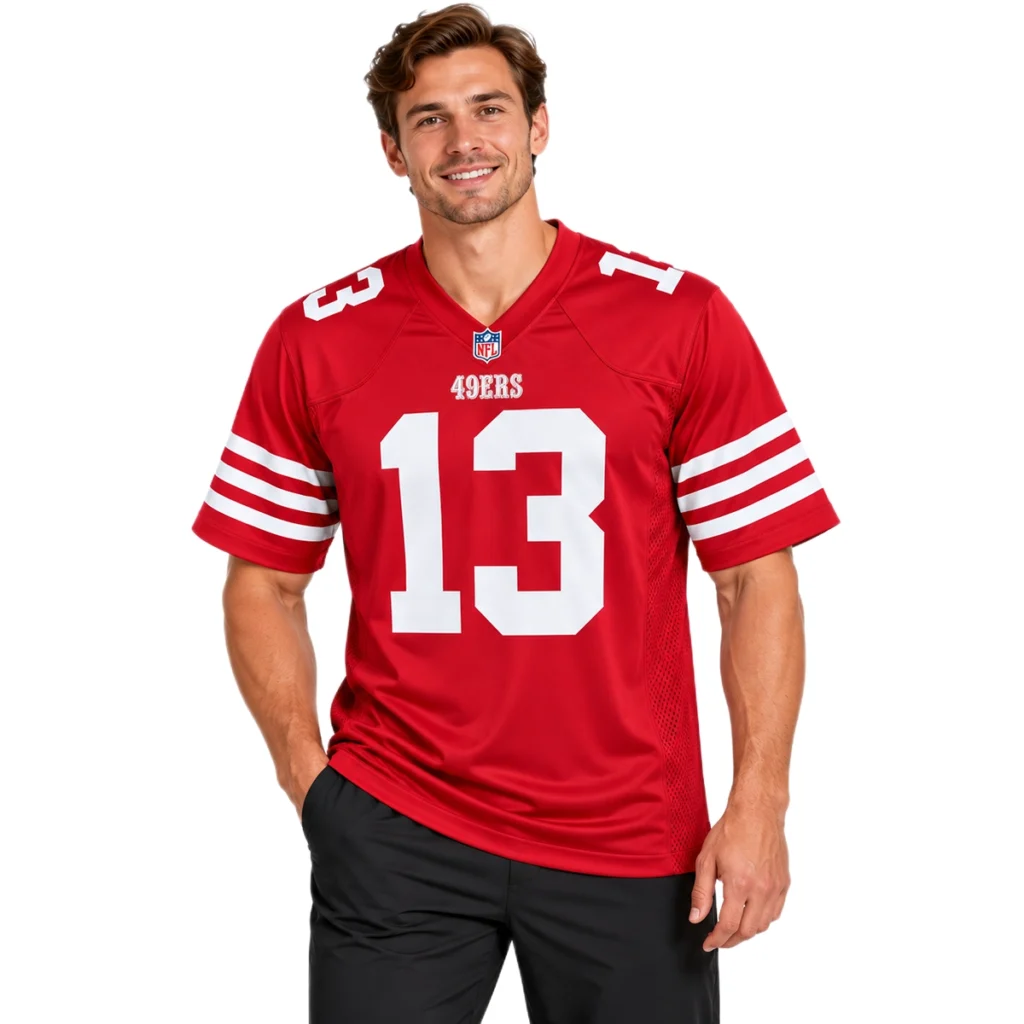 Brock Purdy 49ers Jersey Bold Red Home Style
