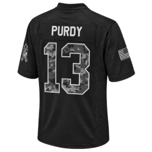 Brock Purdy Jersey Black Dynamic 2026 Salute Style