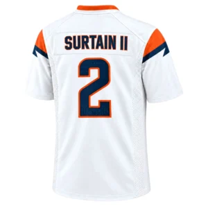 Broncos White Jersey Patrick Surtain II Dazzling Wear