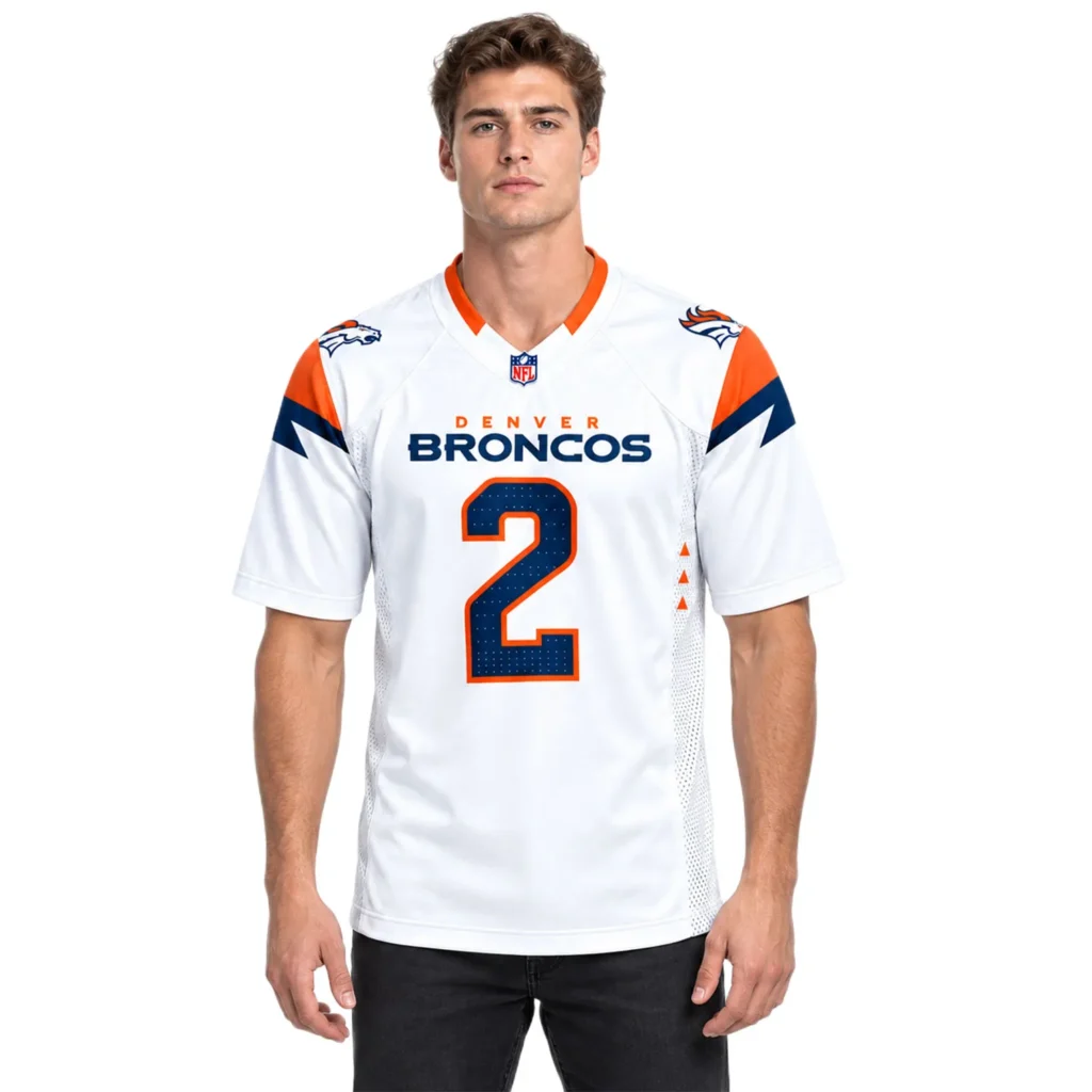 Broncos White Jersey Patrick Surtain II Dazzling Wear