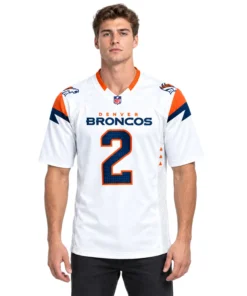 Broncos White Jersey Patrick Surtain II Dazzling Wear