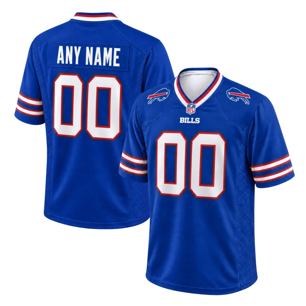 Buffalo Bills Blue Jersey Custom Bold Royal Game Style