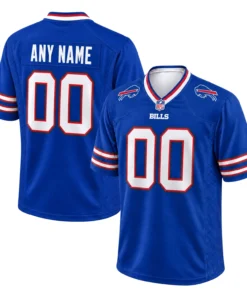 Buffalo Bills Blue Jersey Custom Bold Royal Game Style