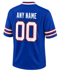 Buffalo Bills Blue Jersey Custom Bold Royal Game Style