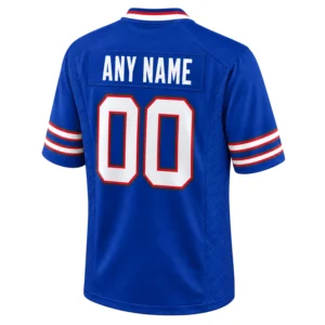 Buffalo Bills Blue Jersey Custom Bold Royal Game Style