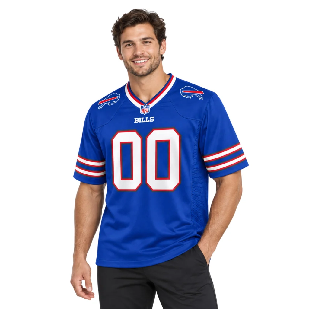 Buffalo Bills Blue Jersey Custom Bold Royal Game Style