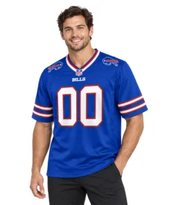 Buffalo Bills Blue Jersey Custom Bold Royal Game Style