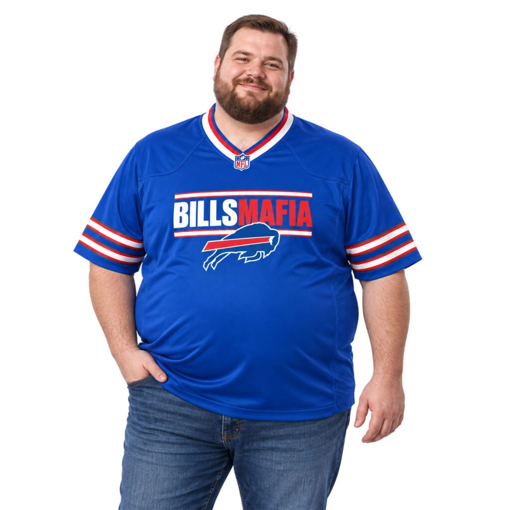 Buffalo Bills Football Jersey Bold Big Size Mafia Style
