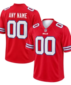 Buffalo Bills Football Jersey Custom Exclusive Red Look