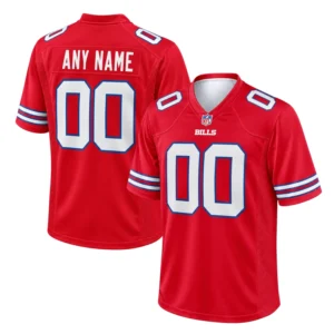 Buffalo Bills Football Jersey Custom Exclusive Red Look