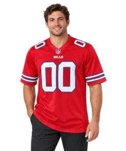 Buffalo Bills Football Jersey Custom Exclusive Red Look
