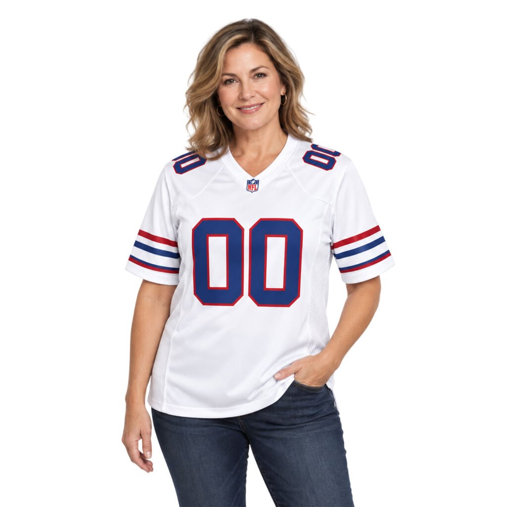 Buffalo Bills Football Mom Jersey Powerful White Custom Style