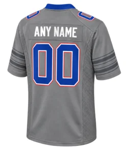 Buffalo Bills Gray Football Jersey Bold Custom Game Style