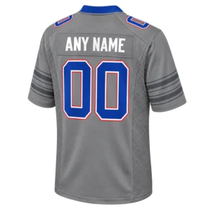 Buffalo Bills Gray Football Jersey Bold Custom Game Style