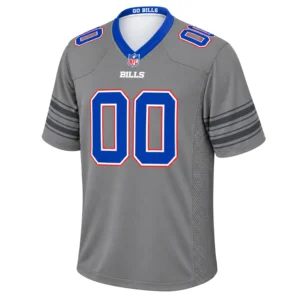 Buffalo Bills Gray Football Jersey Bold Custom Game Style