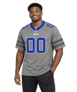Buffalo Bills Gray Football Jersey Bold Custom Game Style