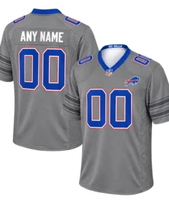 Buffalo Bills Gray Jersey Custom Bold Nickel City Game Jersey