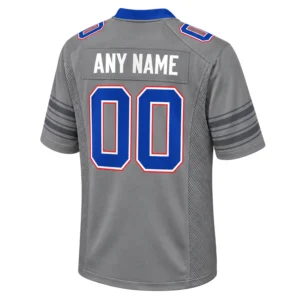 Buffalo Bills Gray Jersey Custom Bold Nickel City Game Jersey