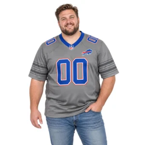 Buffalo Bills Gray Jersey Custom Bold Nickel City Game Jersey
