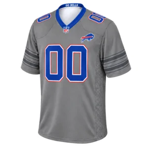 Buffalo Bills Gray Jersey Custom Bold Nickel City Game Jersey