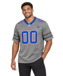 Buffalo Bills Gray Jersey Custom Bold Nickel City Game Jersey