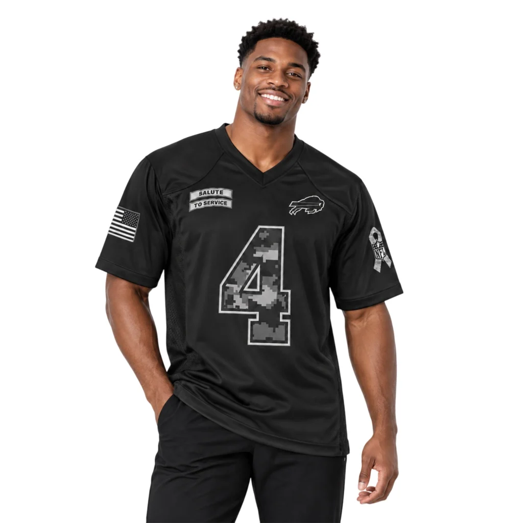 Buffalo Bills James Cook III Jersey Bold Black 2026 Salute