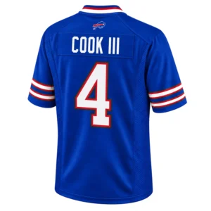Buffalo Bills James Cook III Royal Jersey Vibrant Game Style