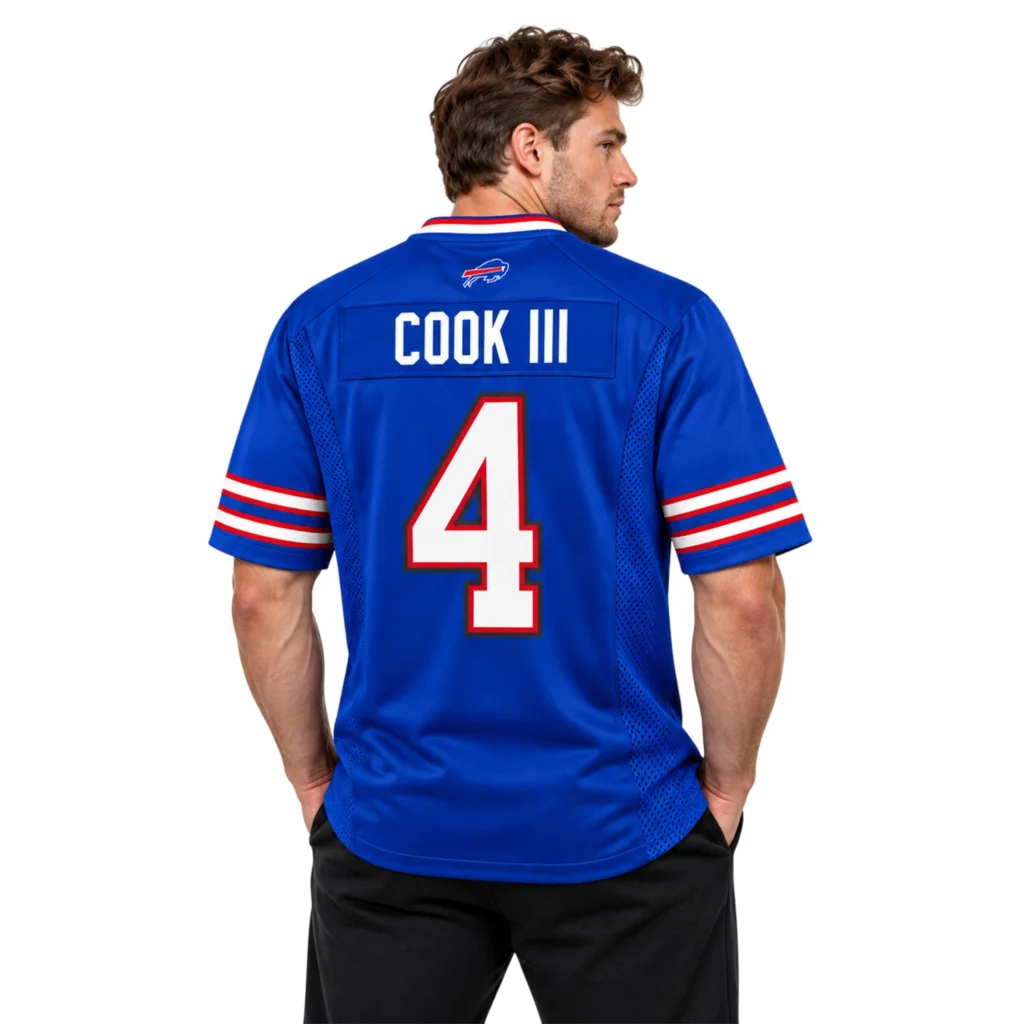 Buffalo Bills James Cook III Royal Jersey Vibrant Game Style