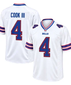 Buffalo Bills James Cook III White Jersey Brilliant Look
