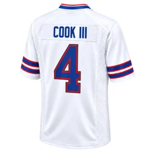 Buffalo Bills James Cook III White Jersey Brilliant Look