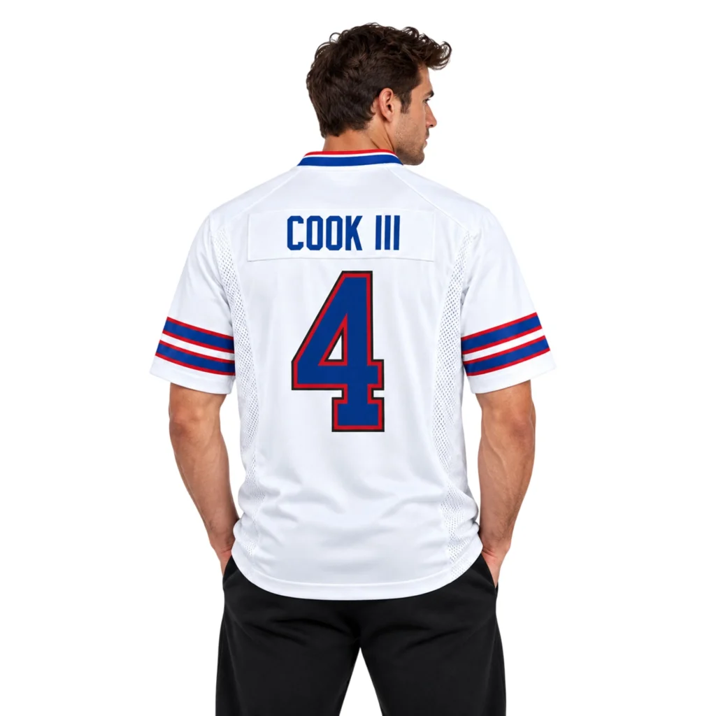 Buffalo Bills James Cook III White Jersey Brilliant Look