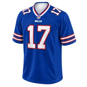 Buffalo Bills Josh Allen Blue Jersey Vibrant Royal Team Game