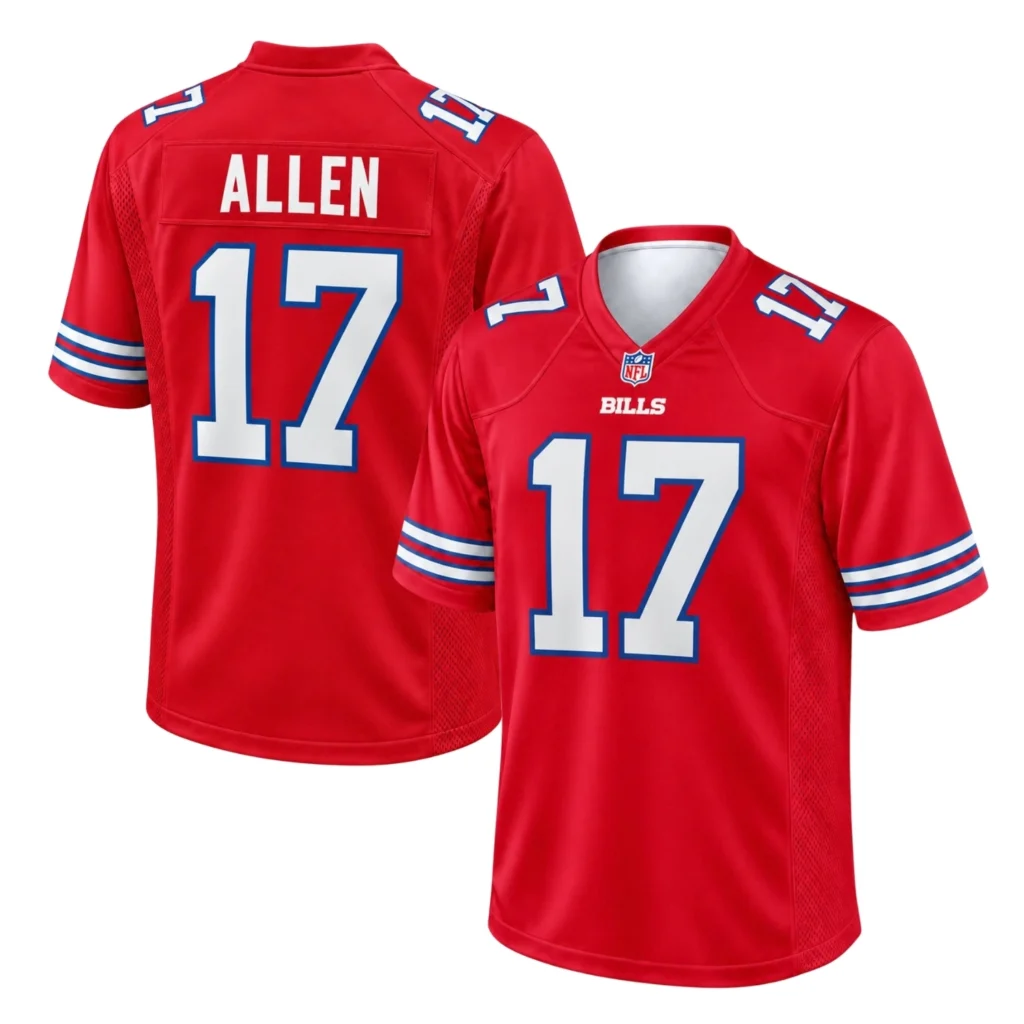Buffalo Bills Josh Allen Red Jersey Stunning Player Style