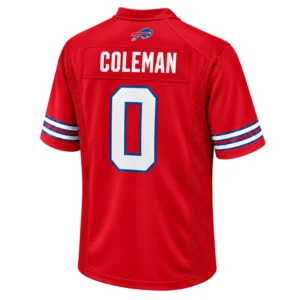 Buffalo Bills Keon Coleman Red Jersey Vibrant Style