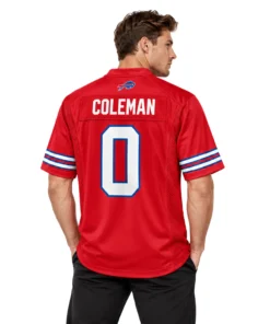 Buffalo Bills Keon Coleman Red Jersey Vibrant Style
