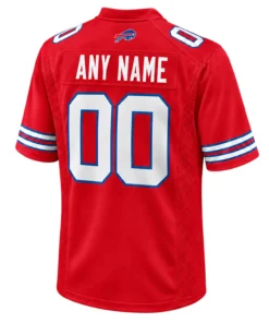 Buffalo Bills Red Alternate Jersey Custom Bold Game Style